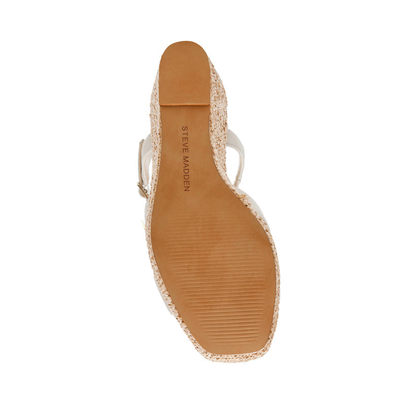 Steve Madden Cylo women's bone leather wedge sandals, front view