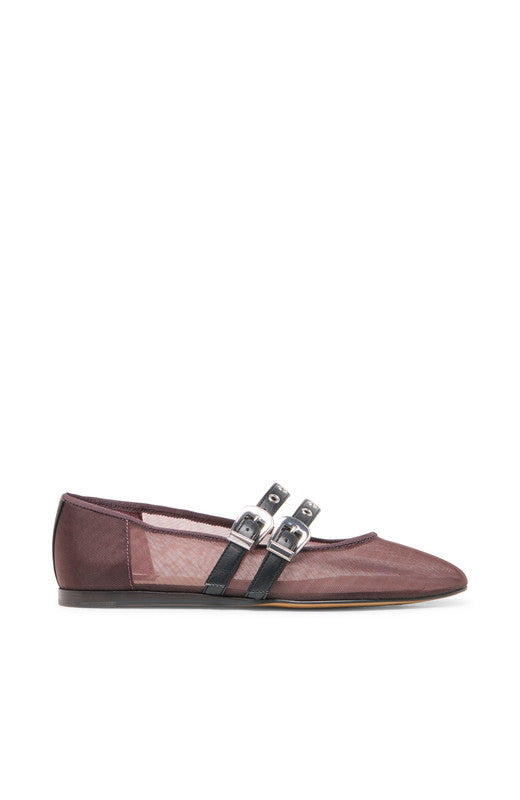 Baylee Grommet Mesh Berry Women's Ballet Flats - view 2