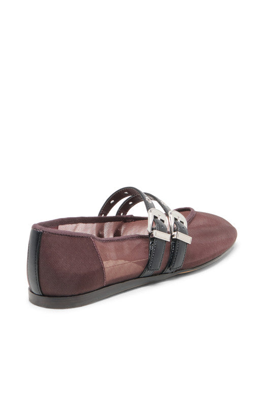 Baylee Grommet Mesh Berry Women's Ballet Flats - view 3