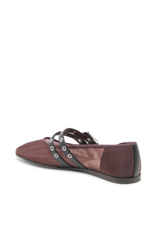 Baylee Grommet Mesh Berry Women's Ballet Flats - view 5