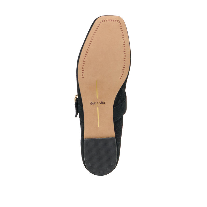 Mikela Women's Onyx Perforated Suede Ballerinas - view 6