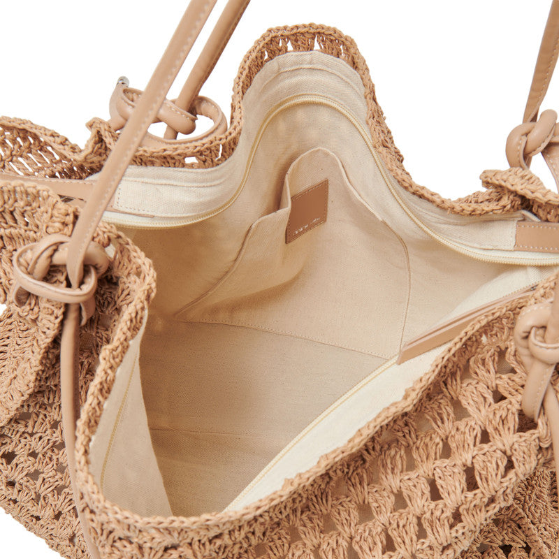 Steve Madden Ravello natural women's woven tote bag, product view 3