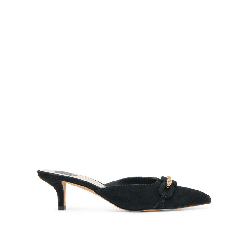 Camla Women's Onyx Suede Heeled Mules - view 2