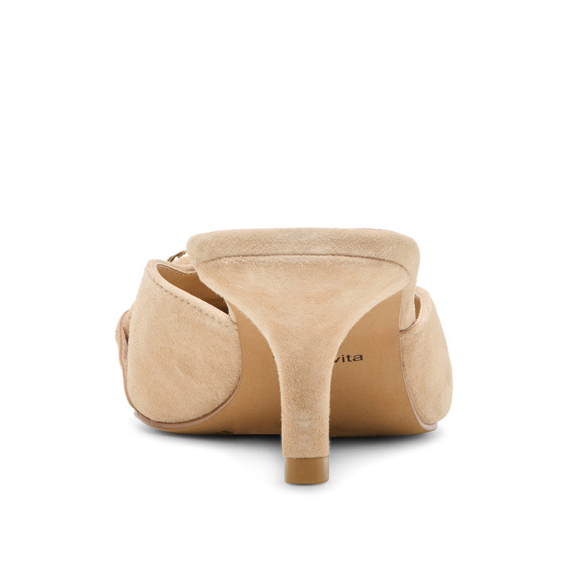 Camla Women's Sand Suede Heeled Mules - view 3