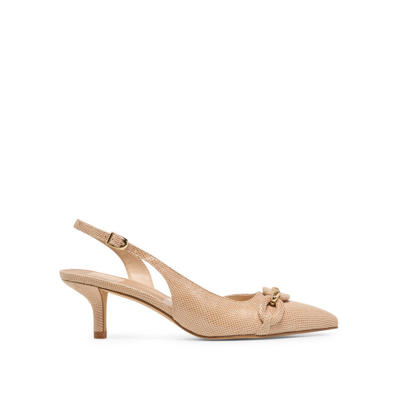 Cella Women's Latte Embossed Suede Slingback Pumps - view 2