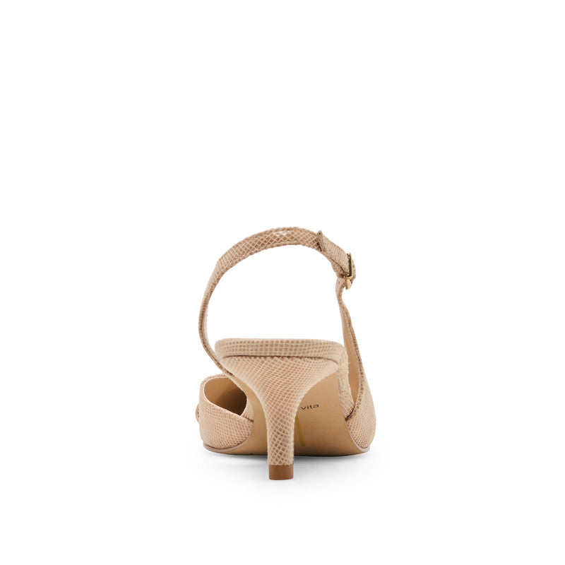Cella Women's Latte Embossed Suede Slingback Pumps - view 3