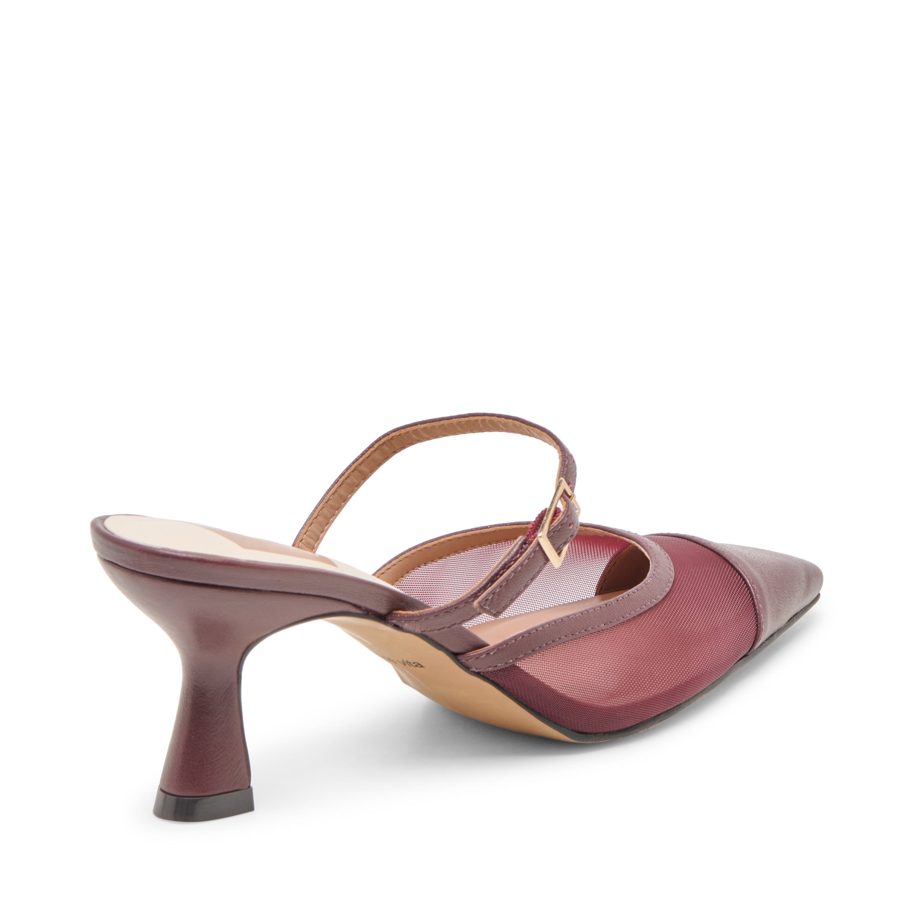 Dolce Vita Loyd burgundy mesh heels, product view 3