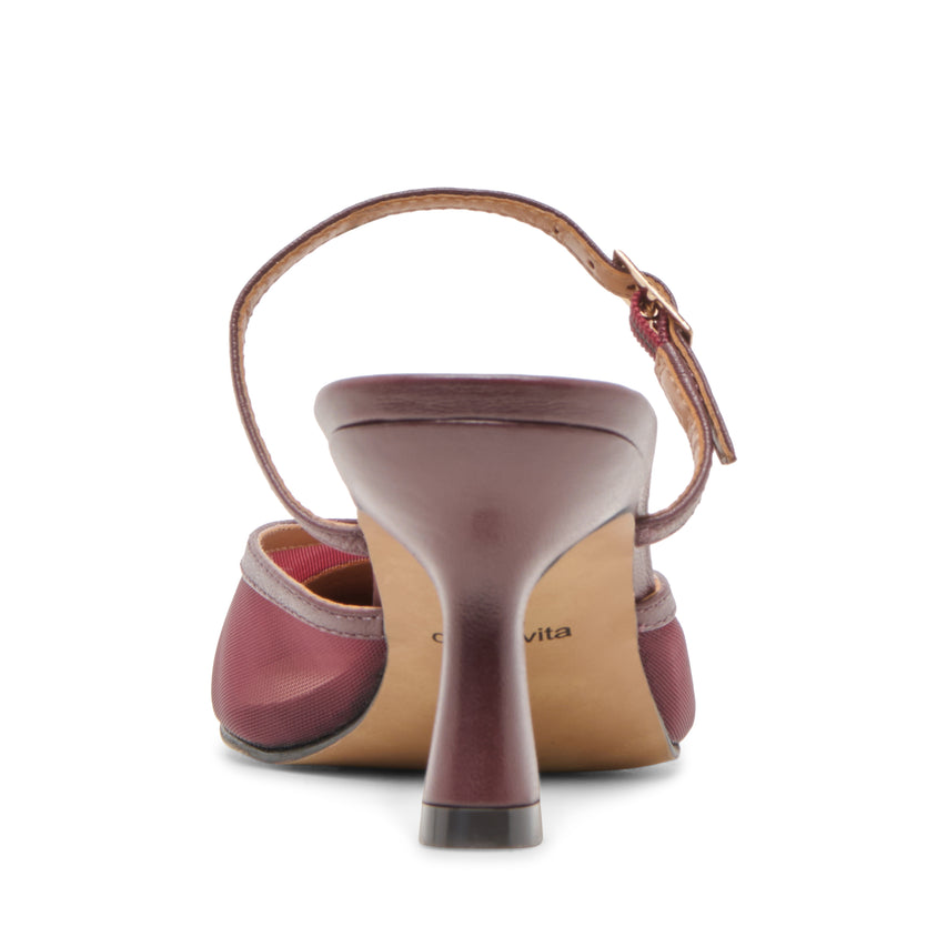 Dolce Vita Loyd burgundy sheer heels, product view 5