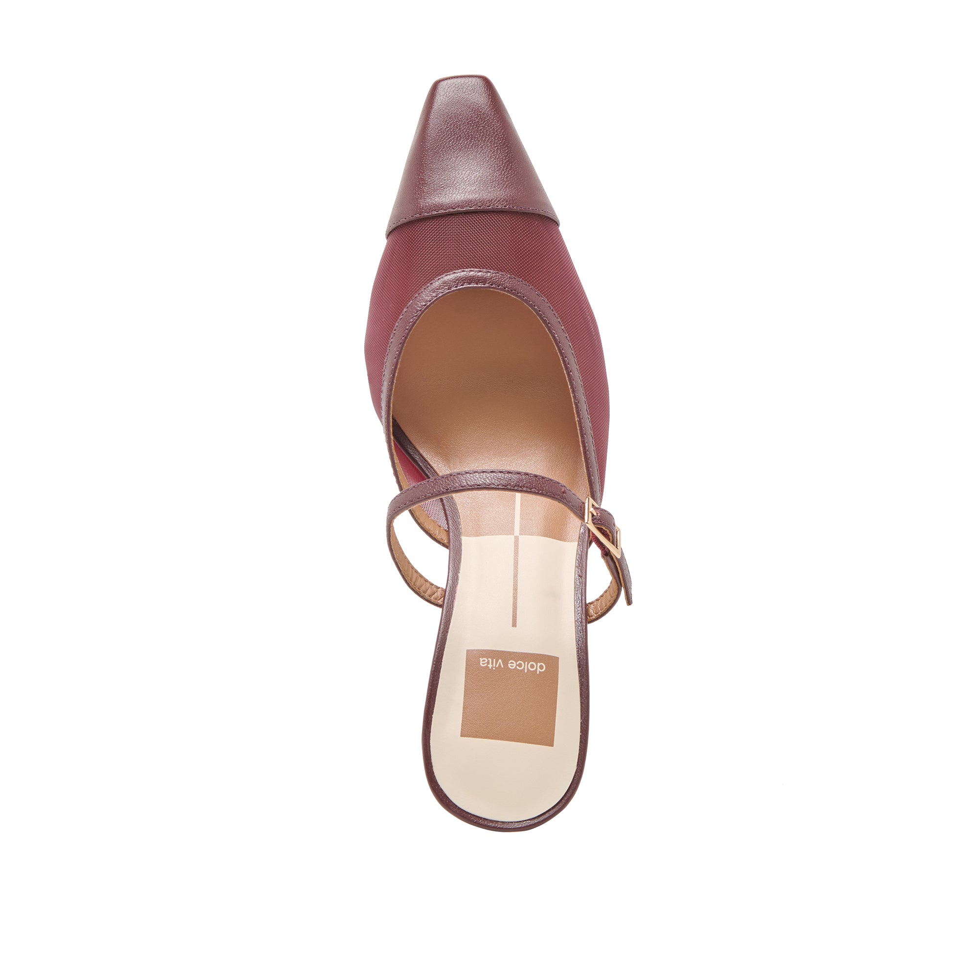 Dolce Vita Loyd women's burgundy mesh heels, product view 6