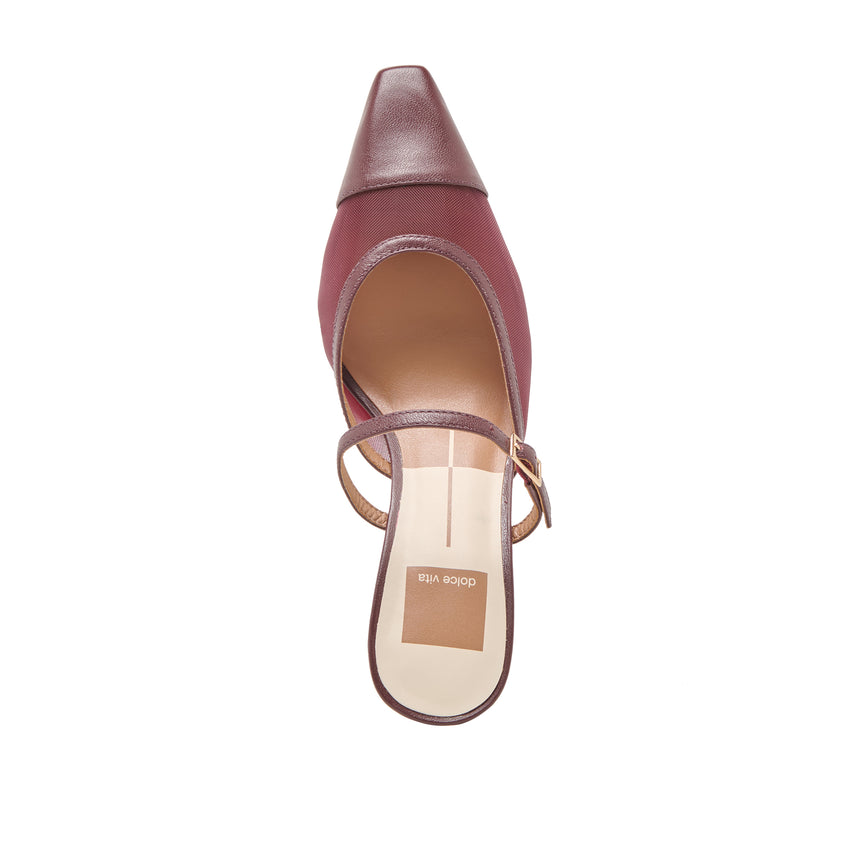 Dolce Vita Loyd women's burgundy mesh heels, product view 6