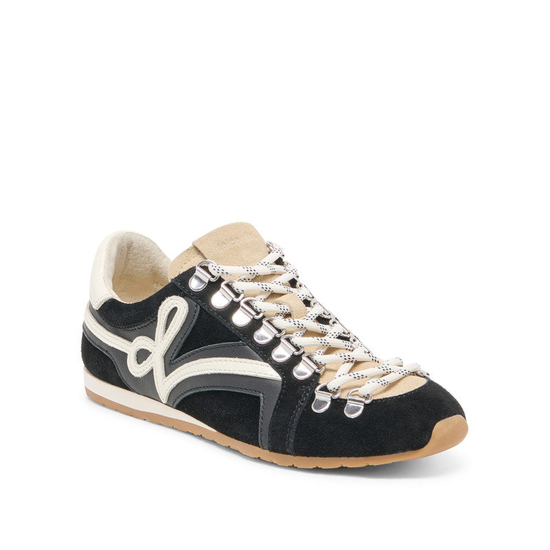 Deacon Black & White Women's Low Top Sneakers