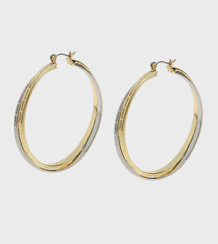 DOUBLE CROSSED HOOP MULTI JEWELLERY