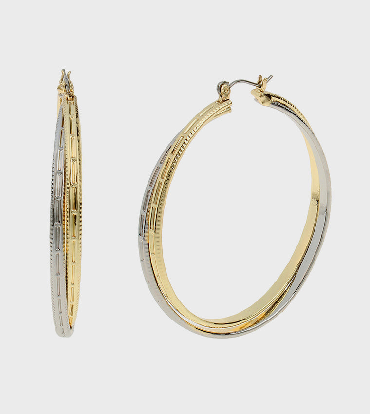 DOUBLE CROSSED HOOP MULTI JEWELLERY
