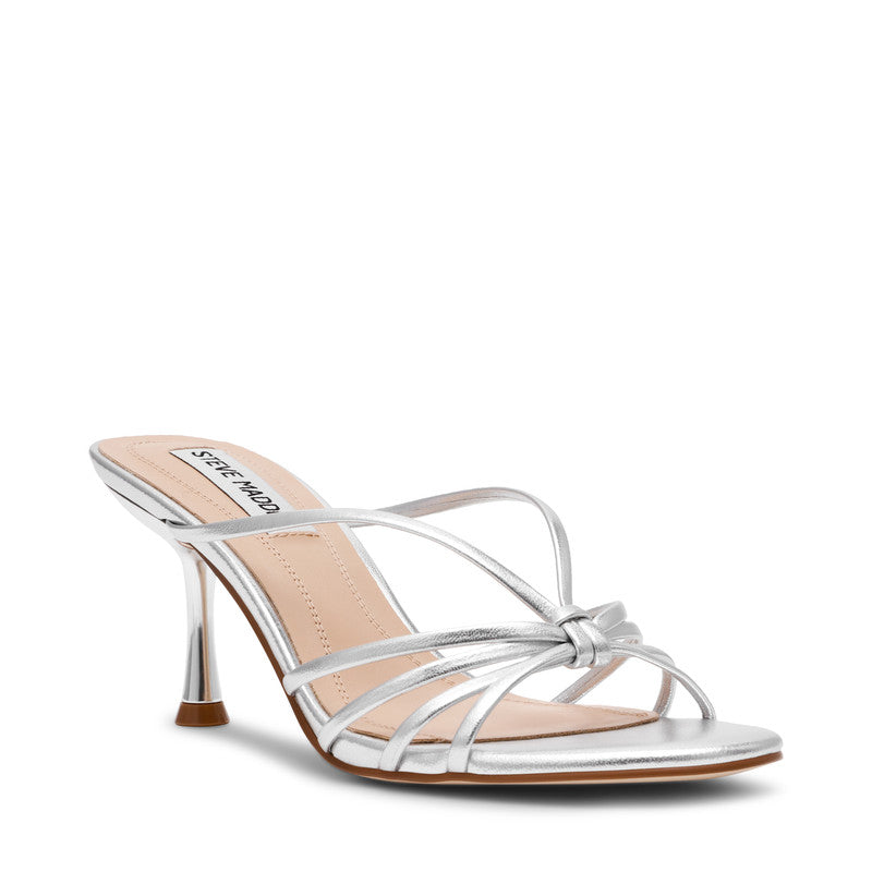 Steve Madden Edna Silver Women's Mid-Evening Sandals, featured product view