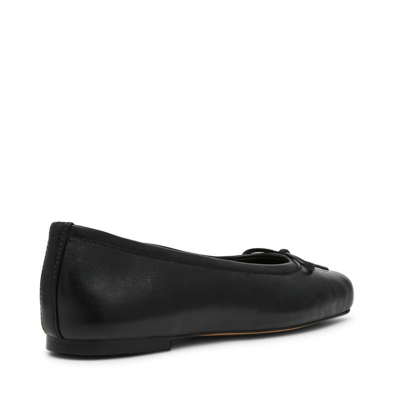 Steve Madden Eleve Women's Black Leather Ballet Flats - side profile - view 2