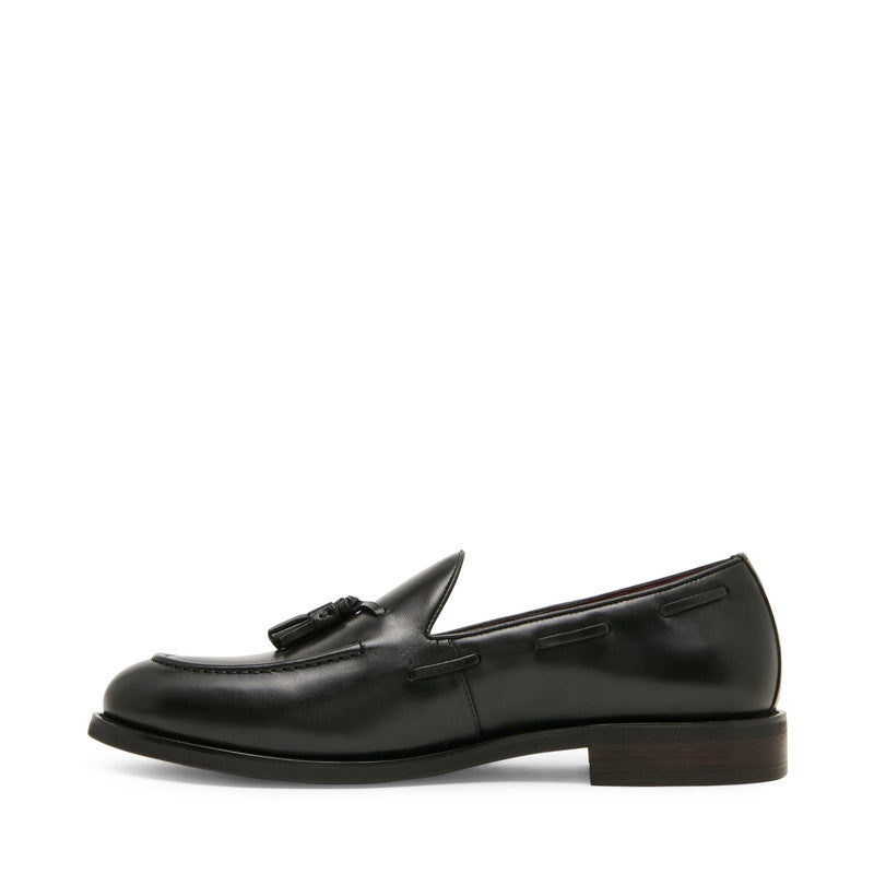 Steve Madden Elgin Men's Black Leather Loafers - inner side profile - view 6