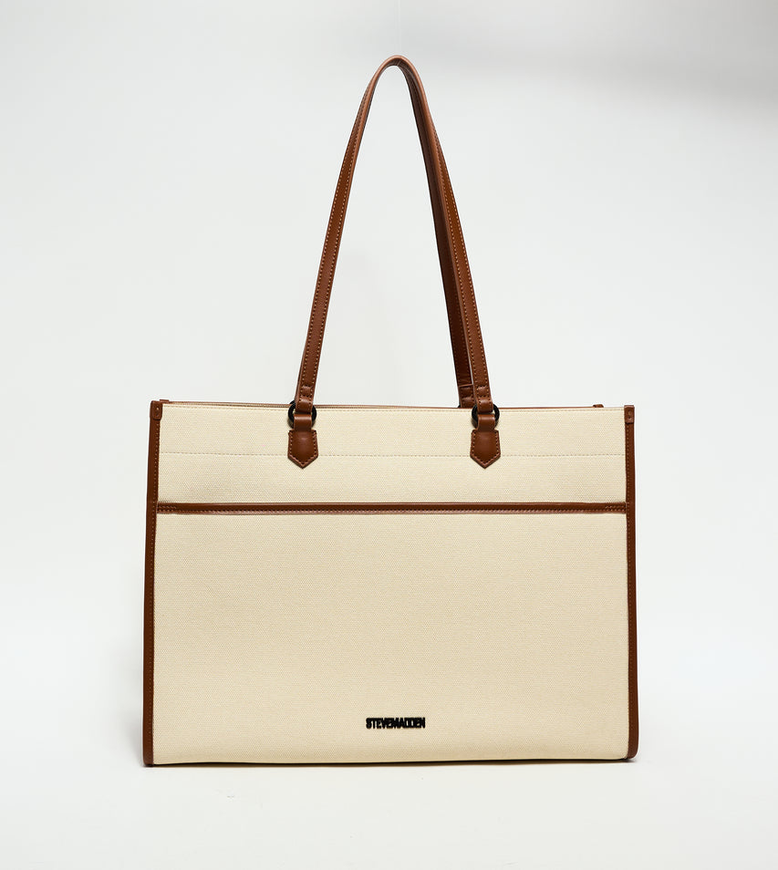 CARRYALL LOGO OFF WHITE TOTE BAG