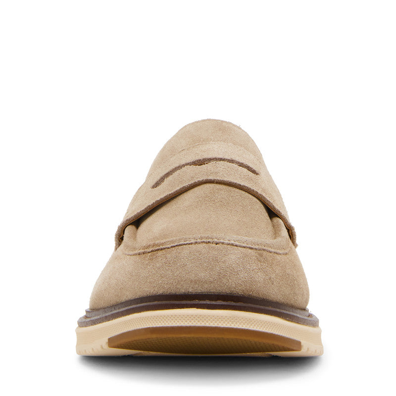Steve Madden Harlan Men's Taupe Moccasins - front view