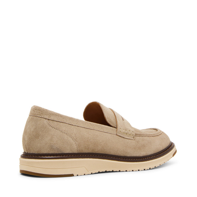 Steve Madden Harlan Men's Taupe Moccasins - rear three-quarter view