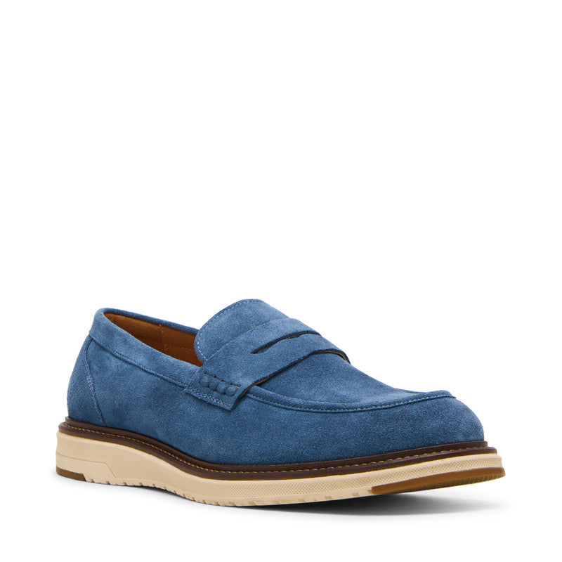 Steve Madden Harlan Men's Blue Moccasins - front three-quarter view