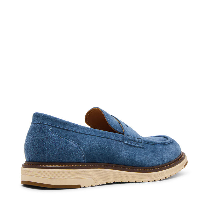 Steve Madden Harlan Men's Blue Moccasins - rear three-quarter view