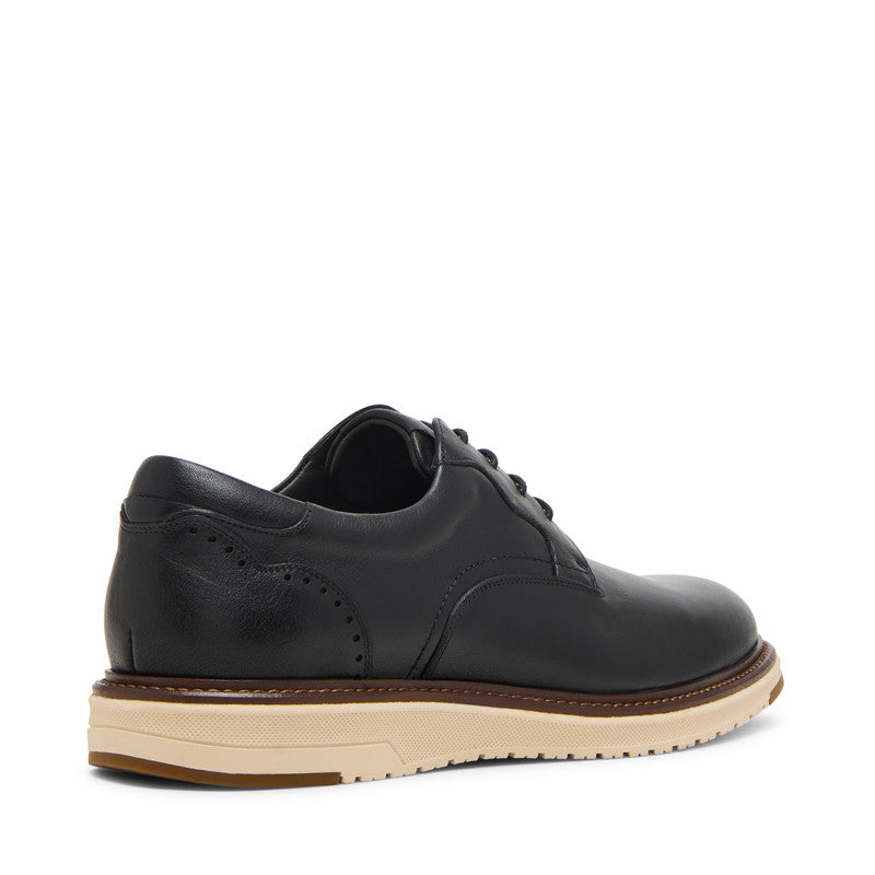 Steve Madden Howward Men's Black Lace-Up Shoes - rear three-quarter view