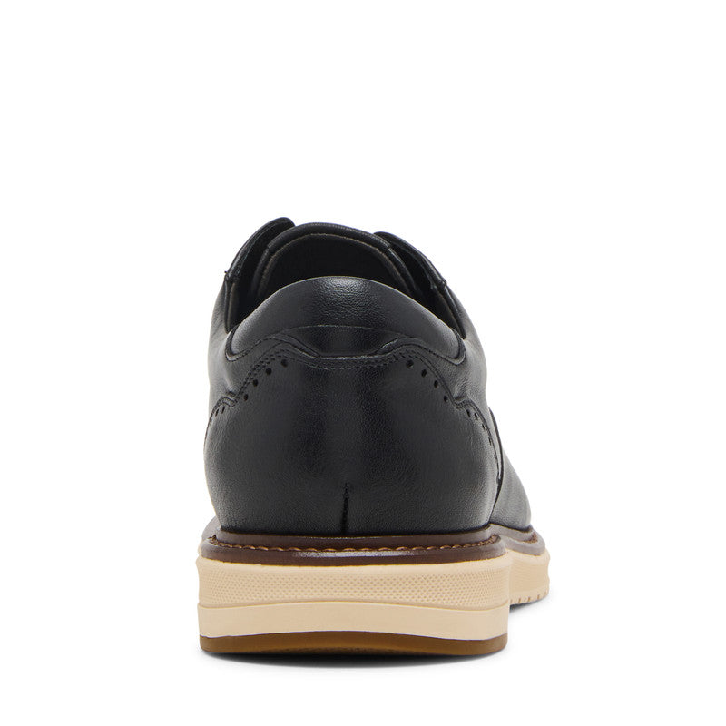 Steve Madden Howward Men's Black Lace-Up Shoes - rear view