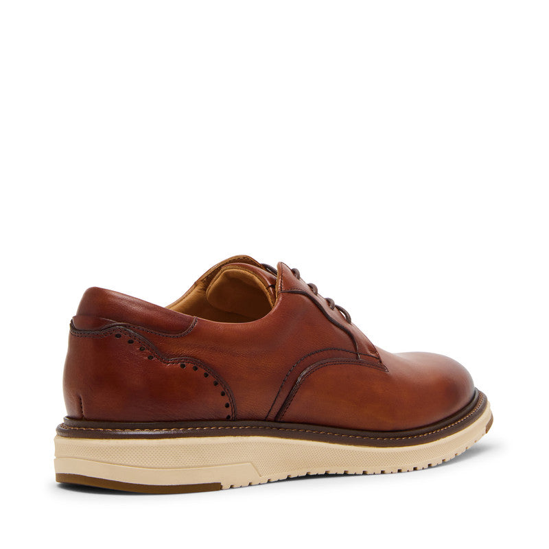 Steve Madden Howward Men's Tan Lace-Up Shoes - rear three-quarter view