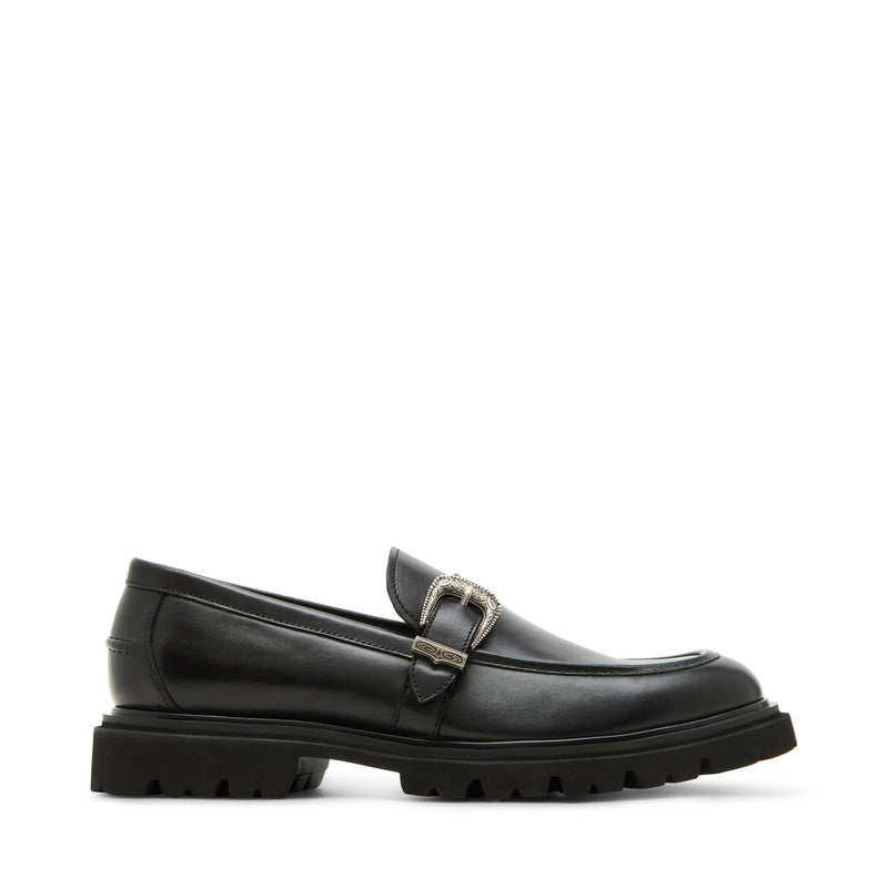 HUTTO BLACK LOAFERS & MOCCASSINS