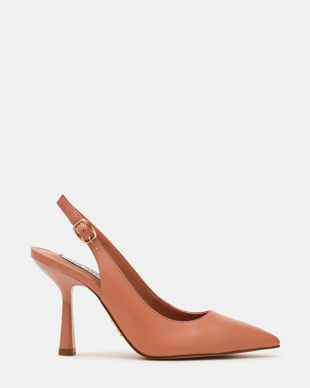 Steve Madden Juli Women's Blush Leather Pumps - side profile