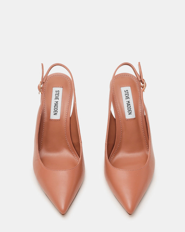 Steve Madden Juli Women's Blush Leather Pumps - toe detail close-up - view 4
