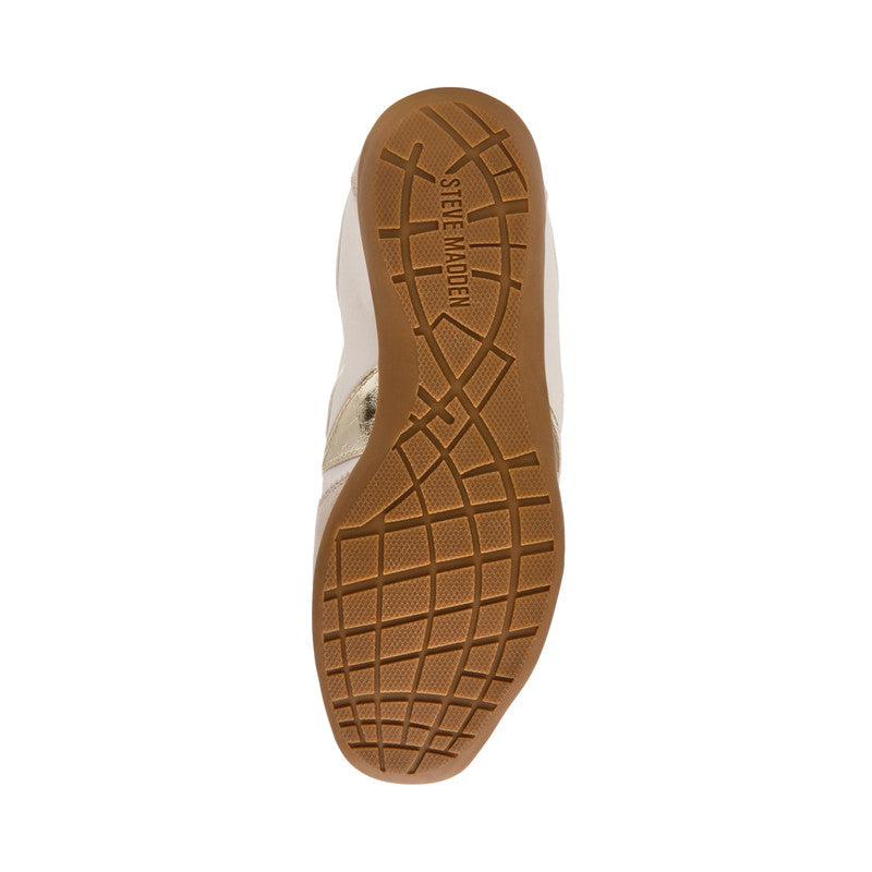Steve Madden Khaia Women's Sand & Gold Sneakers - outsole view