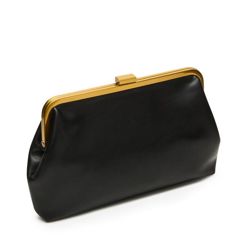 Steve Madden Kisses Women's Black Clutch - side three-quarter view
