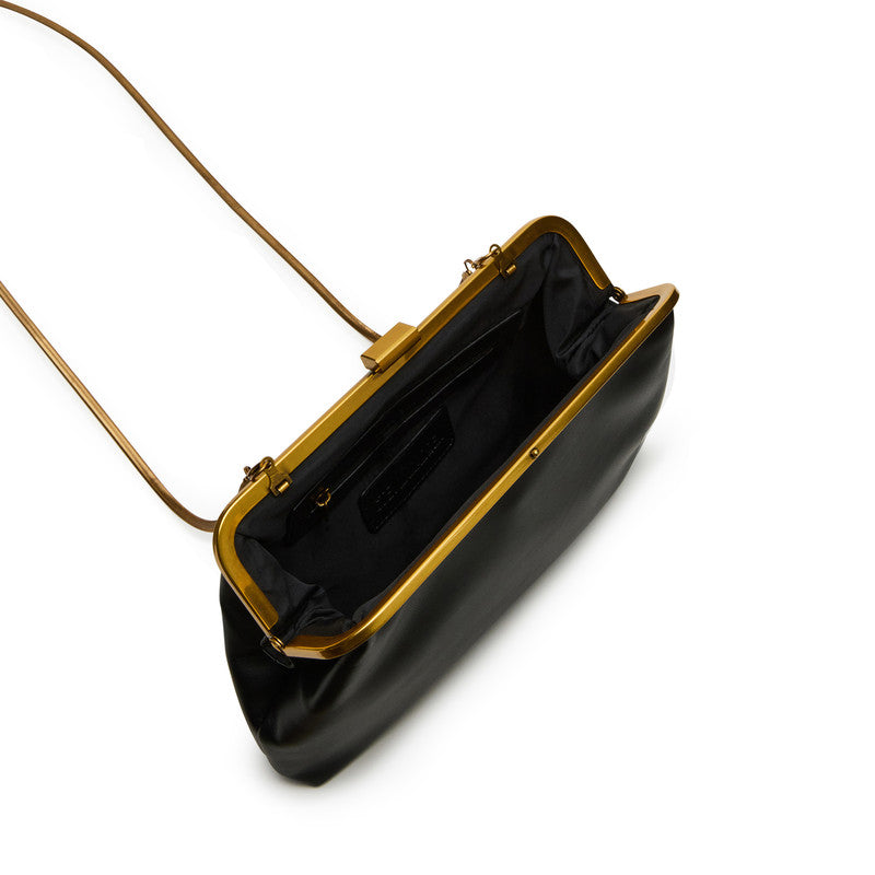 Steve Madden Kisses Women's Black Clutch - open interior view