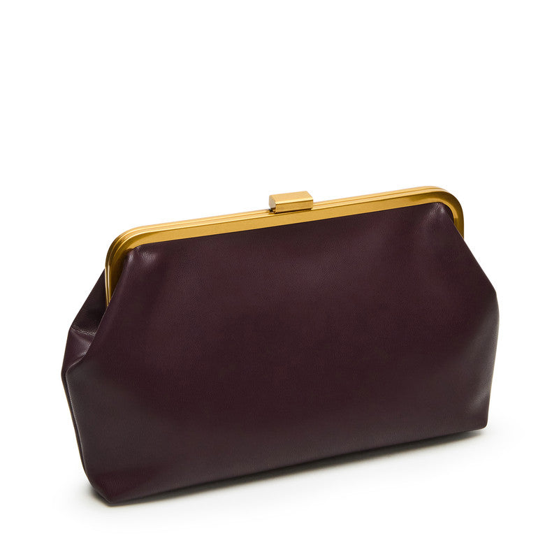 Steve Madden Kisses Women's Wine Clutch - side three-quarter view