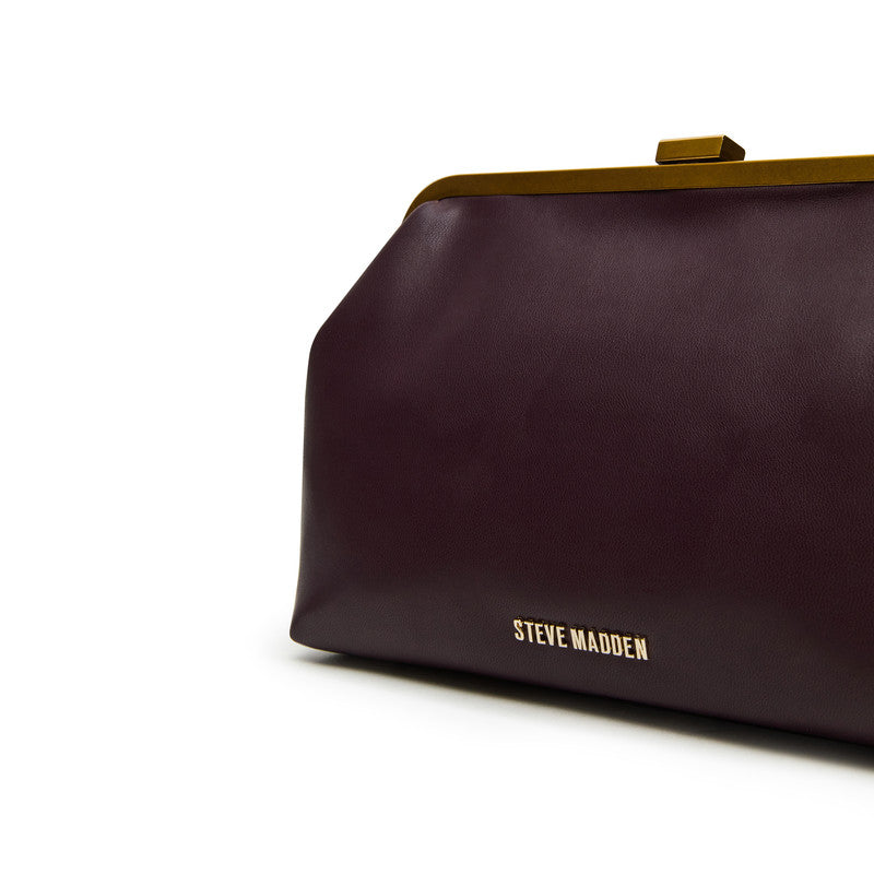 Steve Madden Kisses Women's Wine Clutch - rear three-quarter view