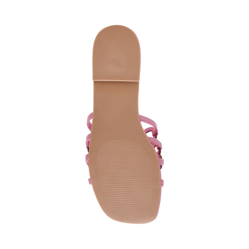 Steve Madden Lotus Women's Pink Flat Sandals - outsole view