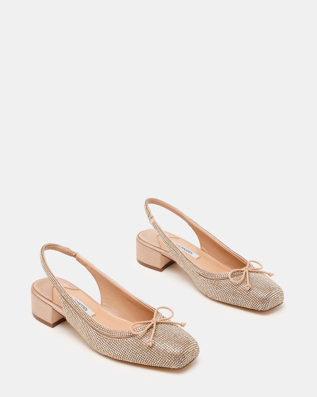 Steve Madden Loved Women's Champagne Pumps - pair three-quarter view