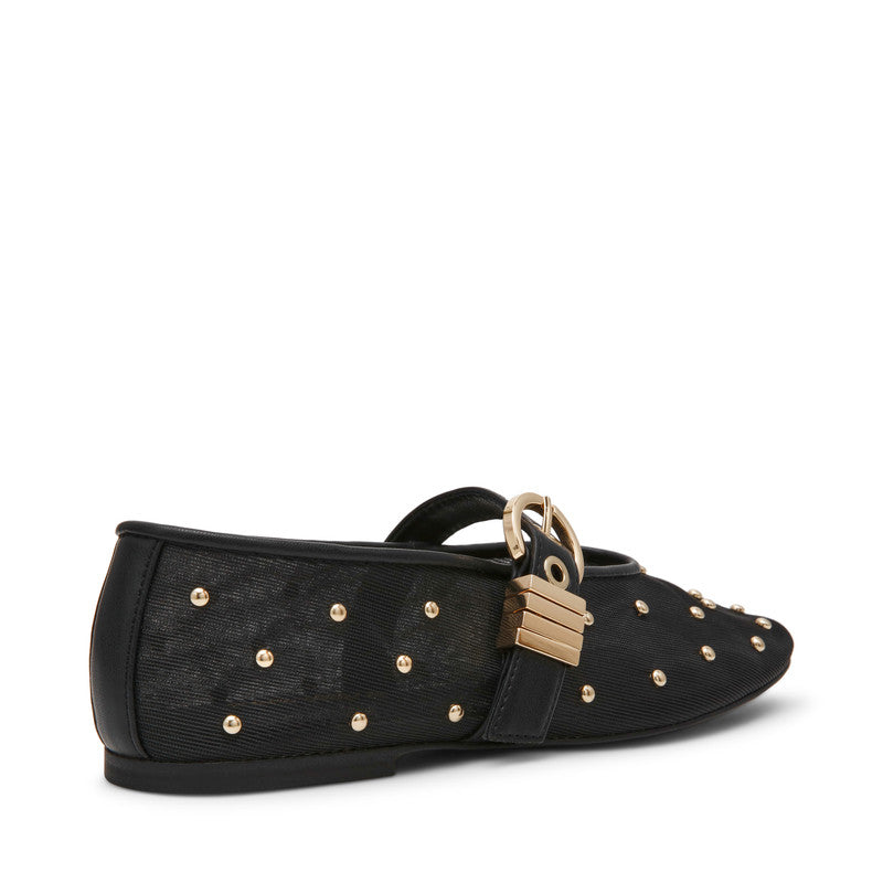 Steve Madden Lucia Women's Black Multicolor Ballet Flats - side profile - view 2