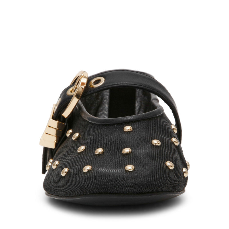 Steve Madden Lucia Women's Black Multicolor Ballet Flats - front view