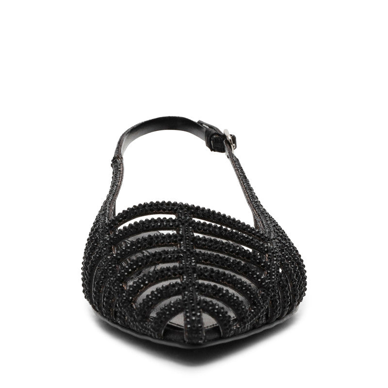 LULLABY BLACK FLAT SANDALS