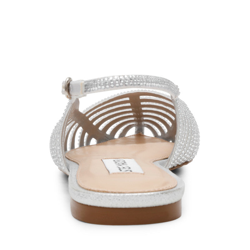 LULLABY SILVER FLAT SANDALS
