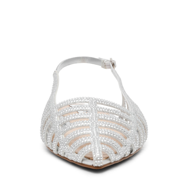 LULLABY SILVER FLAT SANDALS