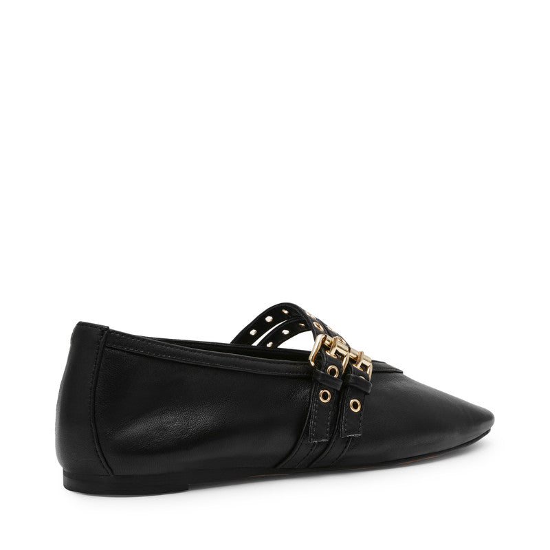 Steve Madden Lydia Women's Black Ballet Flats - side profile - view 2