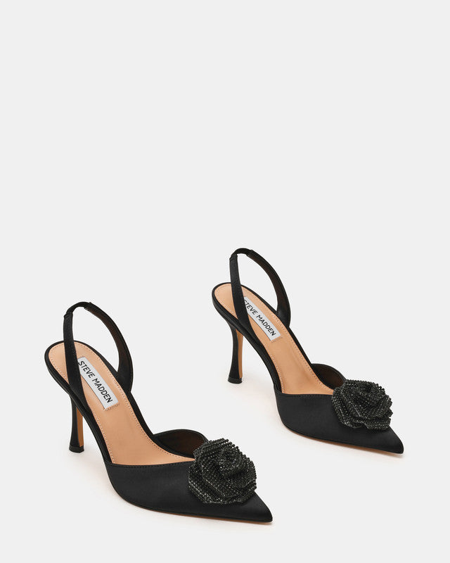 Steve Madden Lysandra Women's Black Pumps - pair view