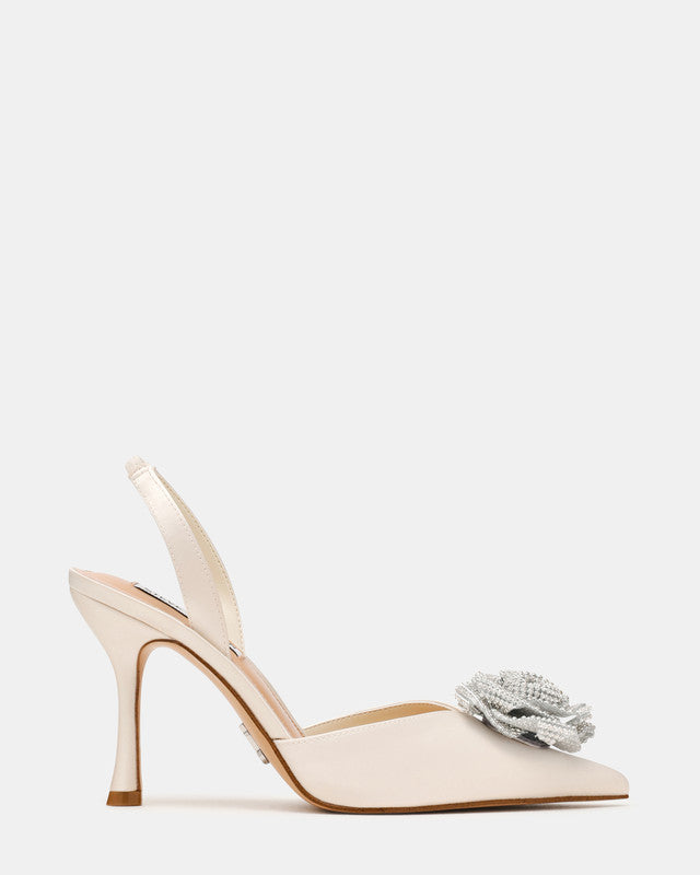 Steve Madden Lysandra Women's Ivory Pumps - side profile