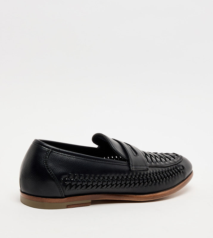M Josten Black Men's Slip On Dress Shoes - view 3