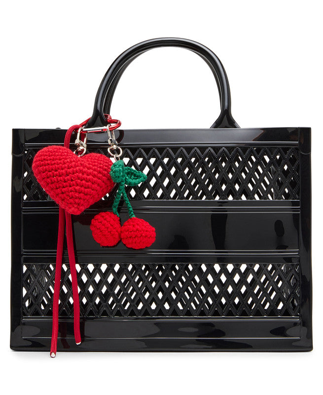 Steve Madden Akit black women's jelly mini tote bag, product view 1