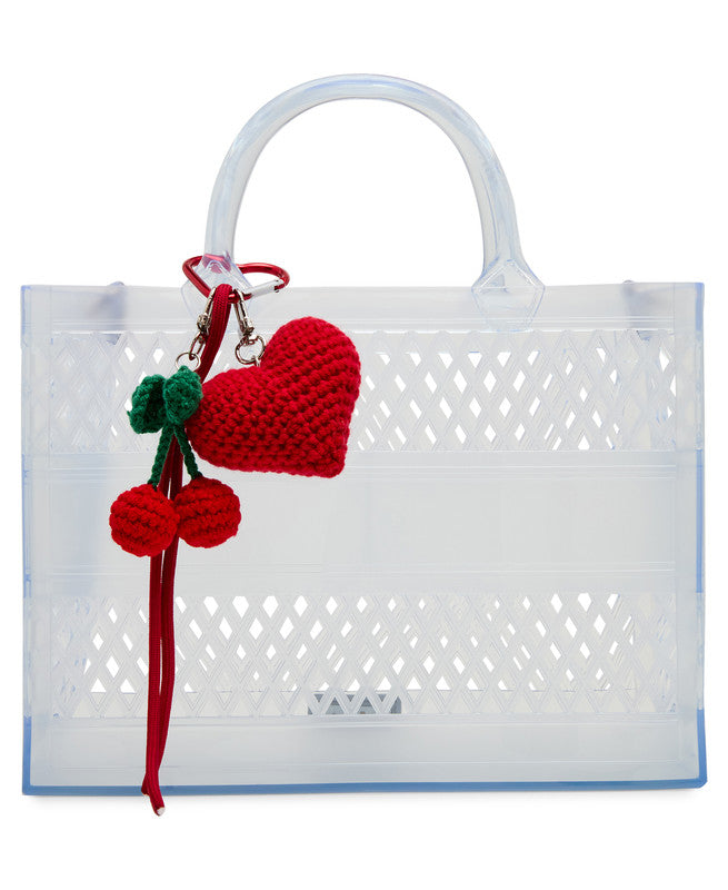 Steve Madden Akit clear women's jelly mini tote bag, product view 1