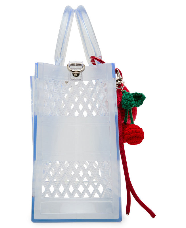 Steve Madden Akit clear women's jelly mini tote bag, product view 2